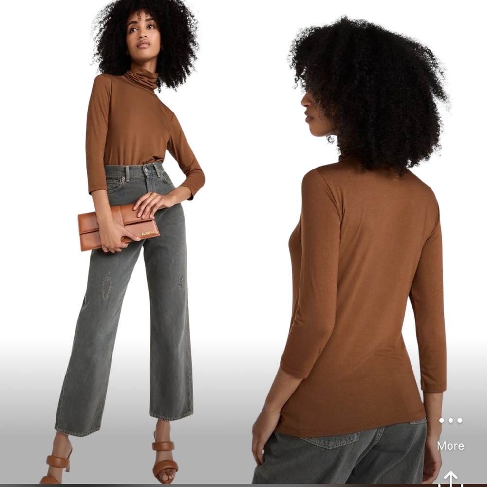 L’Agence Aja 3/4 Sleeve Turtleneck NWT